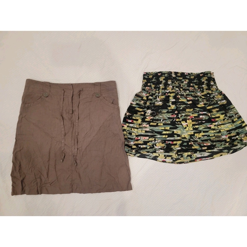 Lot Of 2 Midi‎ Skirts: Elastic, Ruffled Layer & A Line XXLT & 18W